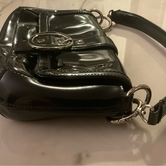 Ann Taylor Black Patent Leather Buckle Bag - Picture 6 of 11